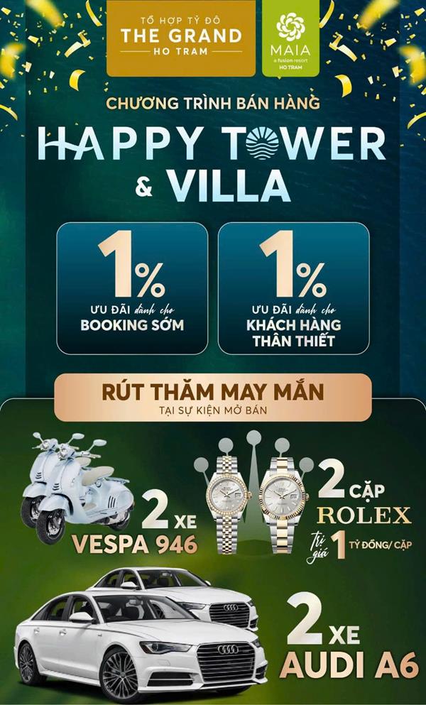 CHƯƠNG TRÌNH ƯU ĐÃI DỰ ÁN MAIA RESORT HỒ TRÀM